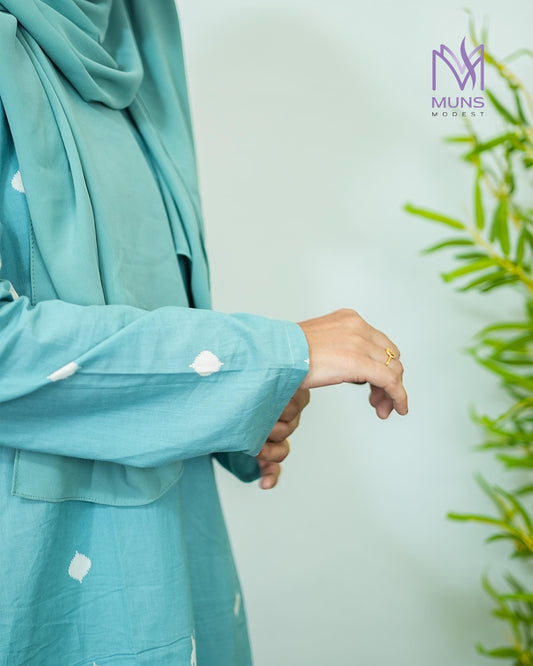 Three Patches Light Blue - Kurti