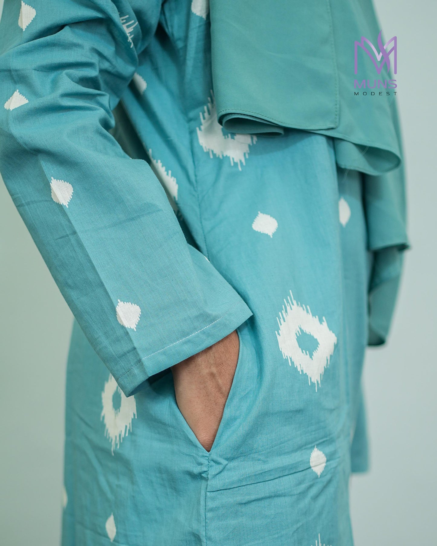 Three Patches Light Blue - Kurti