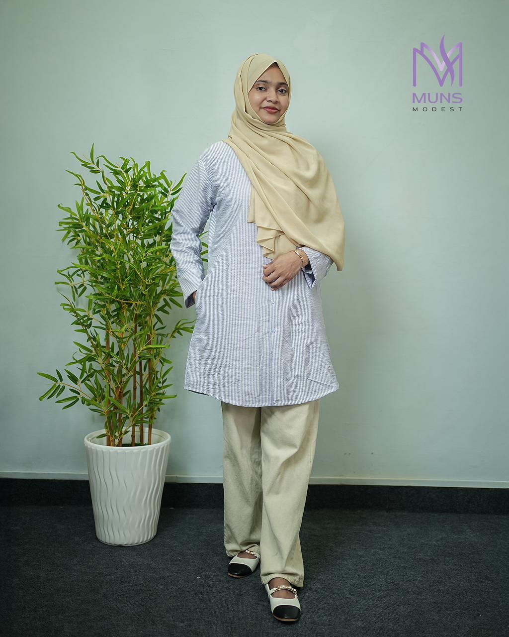 Sandstone Stripes - Shirt Dress