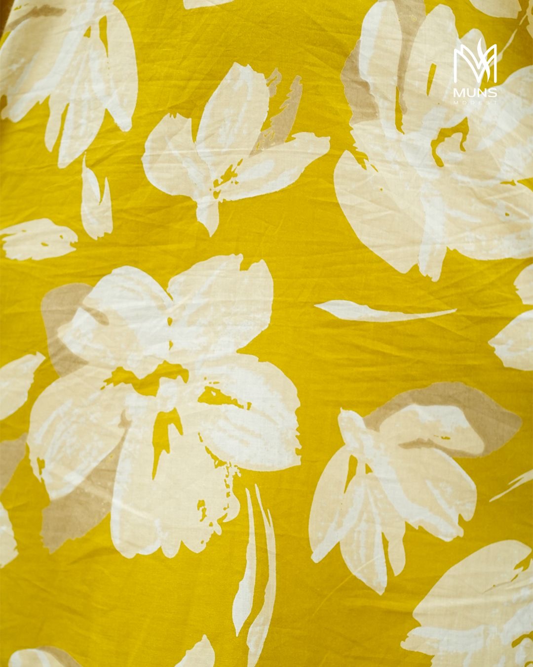 Golden Petal Modest Kurti