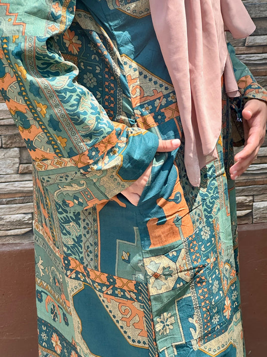 Firoze Rug Print Kurti (Long)