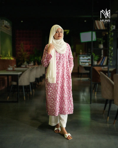 Blush Bloom - 2 Piece Kurti