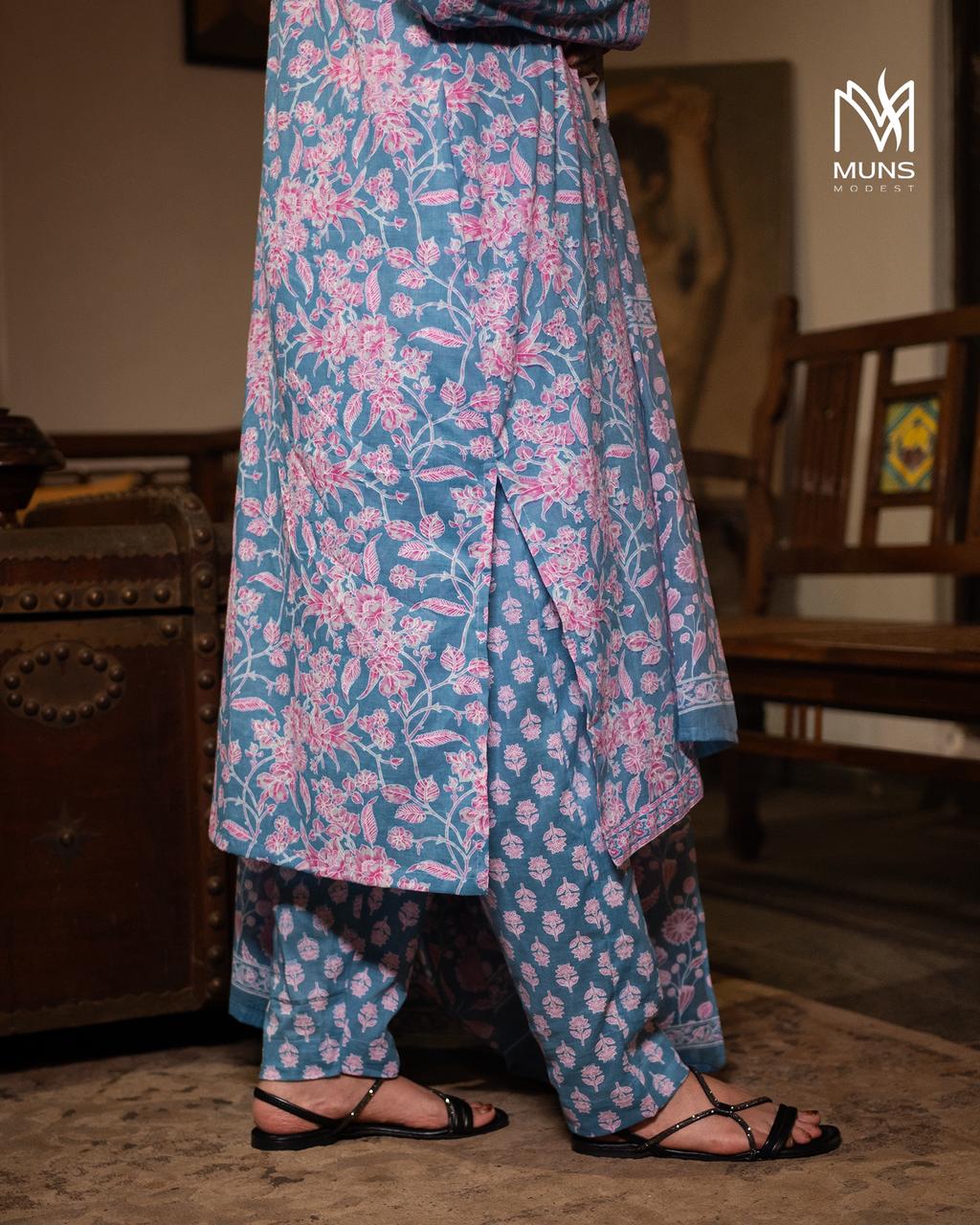 Phoolkari - Jaipuri Cotton Churidar