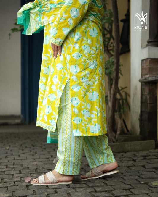 Jasmine Trails - Jaipuri Cotton Churidar