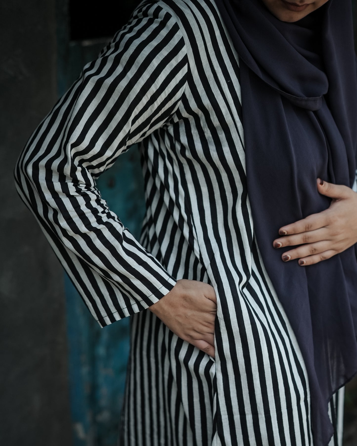 Midnight Lines Kurti